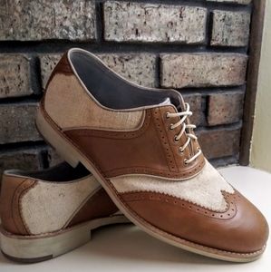 Johnston & Murphy Ellington Linen/Leather Wingtip